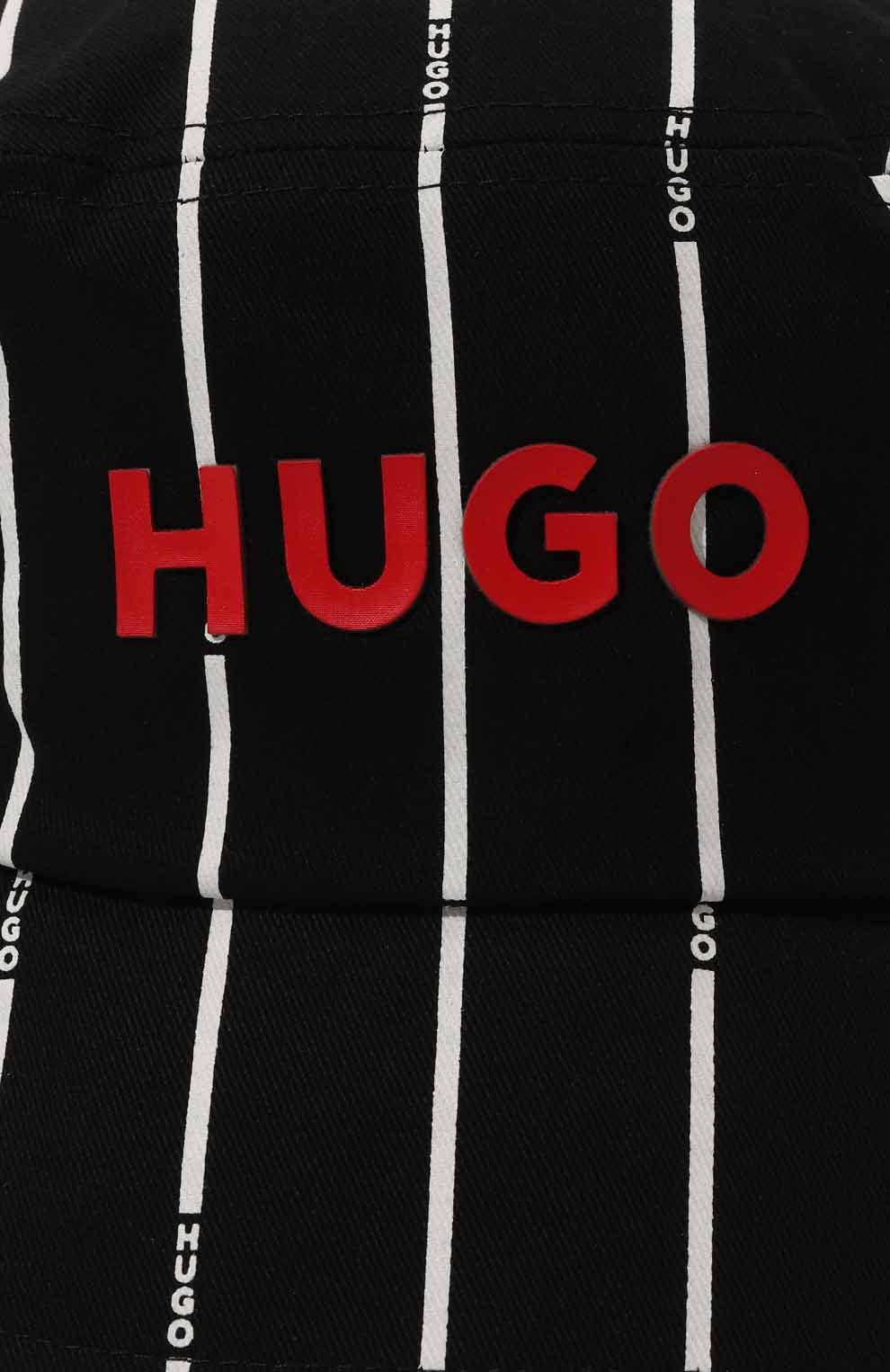 Хлопковая панама HUGO черно-белого цвета по цене 6000 руб., арт. G00123, фото 3 Хлопковая панама HUGO, арт. G00123, фото 3