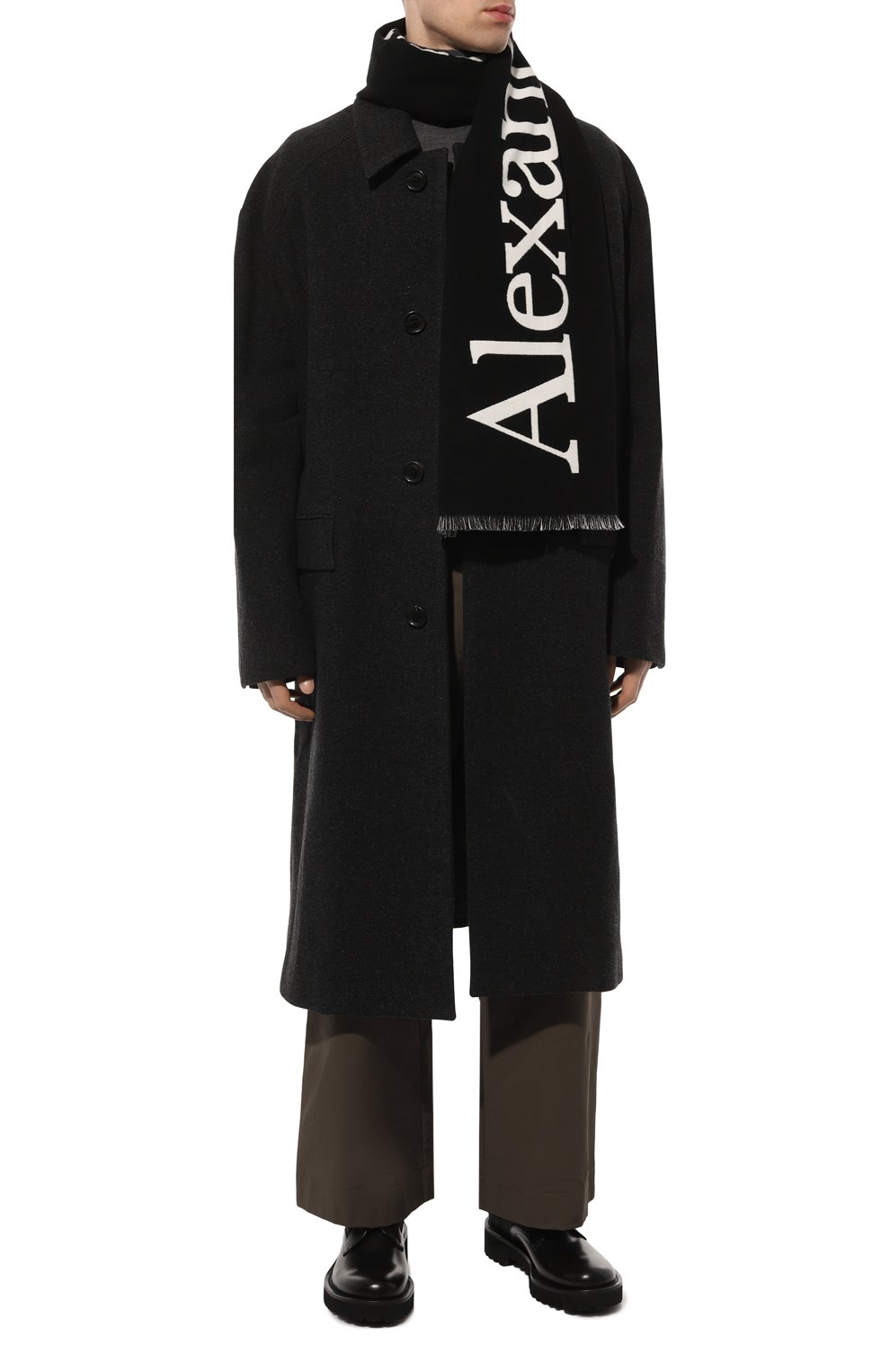 Хлопковый шарф ALEXANDER MCQUEEN, арт. 709011/4105Q, фото 3