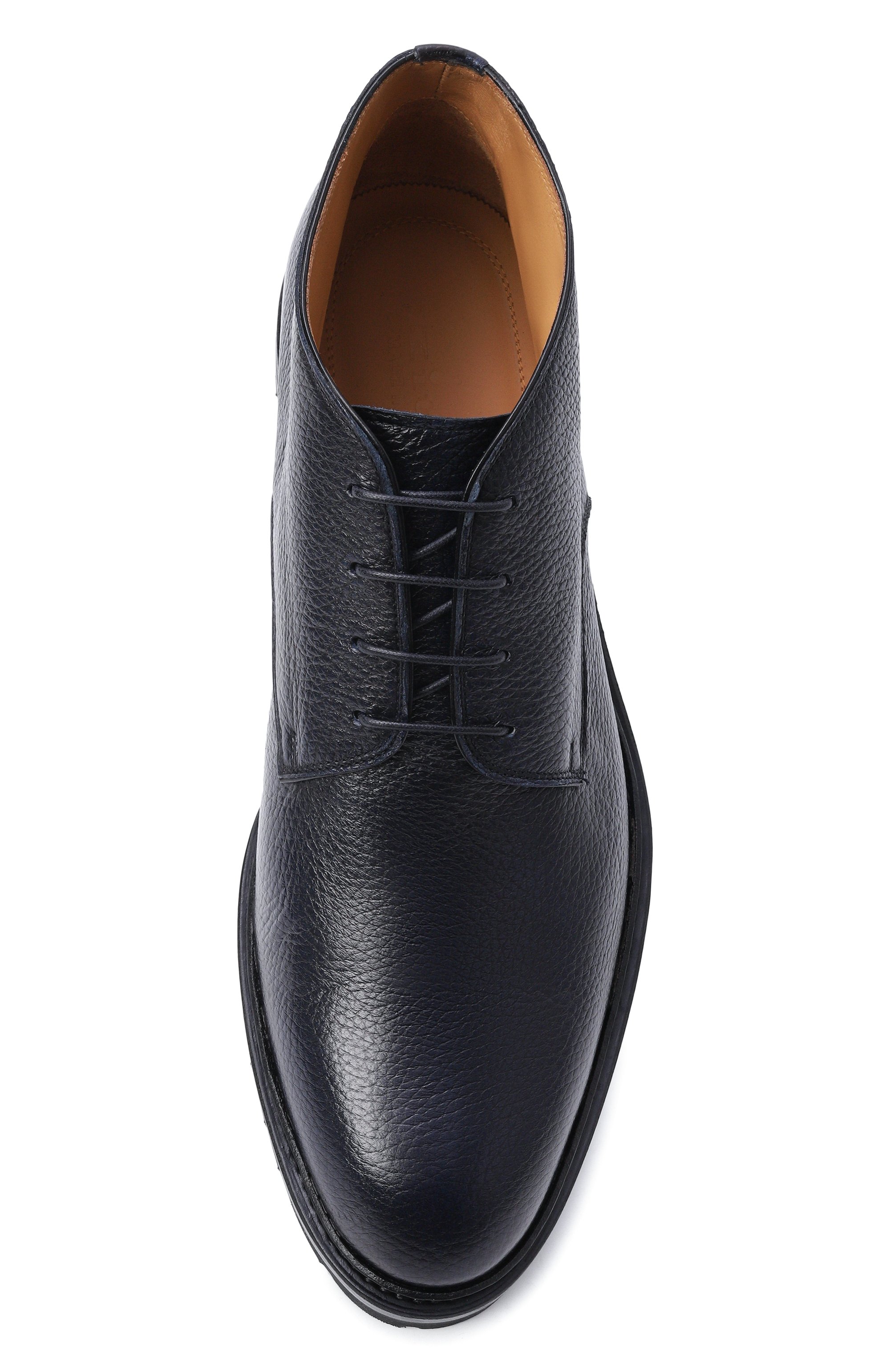 Кожаные ботинки KITON темно-синего цвета по цене 228500 руб., арт. USSA510N00126, фото 5 Кожаные ботинки KITON, арт. USSA510N00126, фото 5