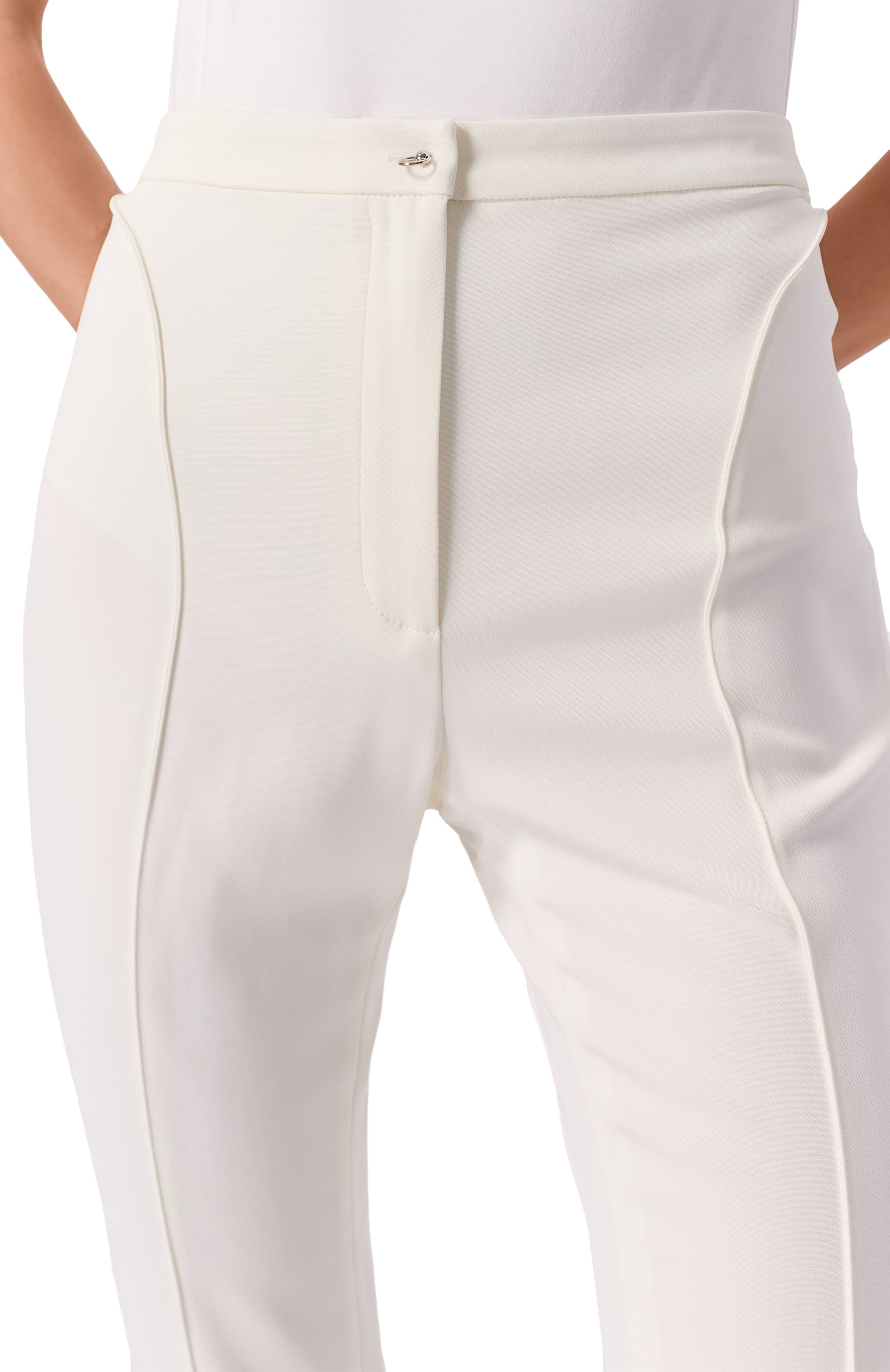 Брюки из вискозы MUGLER молочного цвета по цене 122500 руб., арт. 25P1PA0440470, фото 5 Брюки из вискозы MUGLER, арт. 25P1PA0440470, фото 5