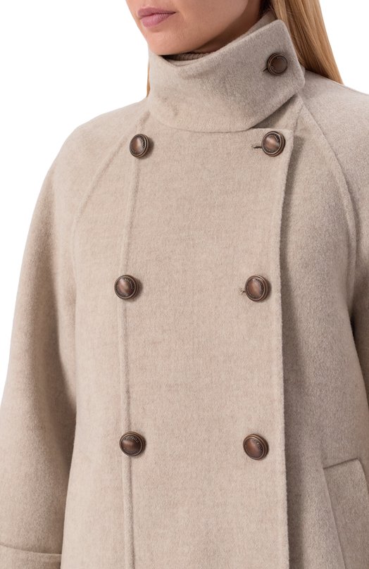 Пальто из шерсти и кашемира Brunello Cucinelli MD5327708 Бежевый  MD5327708 Фото 5