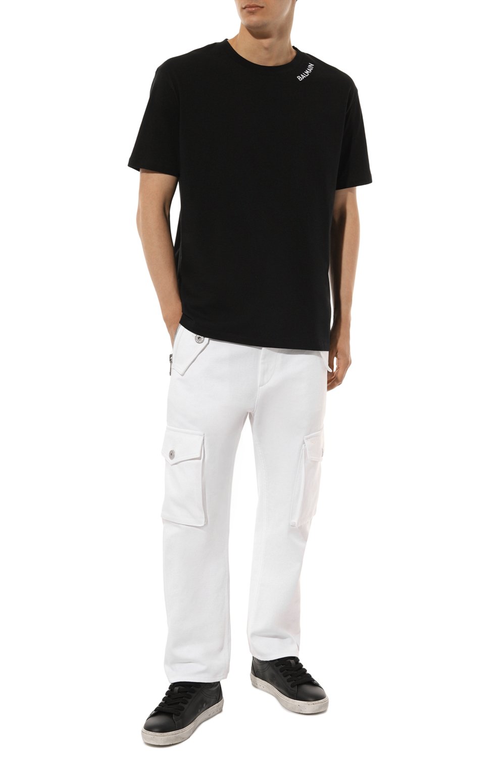 Хлопковая футболка BALMAIN, арт. DH1EG000/BC62, фото 2