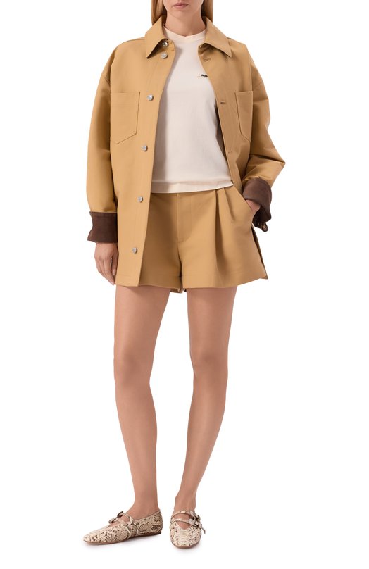 Хлопковая футболка Jacquemus 25HTSW00550/AJ00029 Бежевый  25HTSW00550/AJ00029 Фото 2