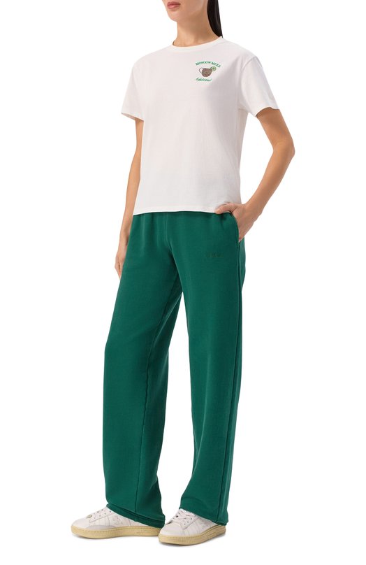 Хлопковые брюки MC2 Saint Barth DNA0001-00397I/DEENA Зелёный  DNA0001-00397I/DEENA Фото 2