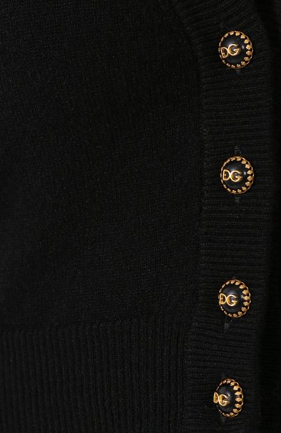 Кашемировый кардиган DOLCE & GABBANA черного цвета по цене 98850 руб., арт. FX472T/JAW0R, фото 5 Кашемировый кардиган DOLCE & GABBANA, арт. FX472T/JAW0R, фото 5