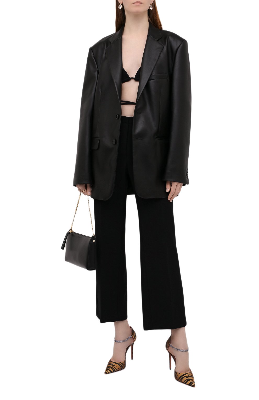 Текстильные туфли ursina AMINA MUADDI, арт. URSINA PUMP/PRINT SATIN/TIGER+TANZANITE CRYSTALS, фото 2