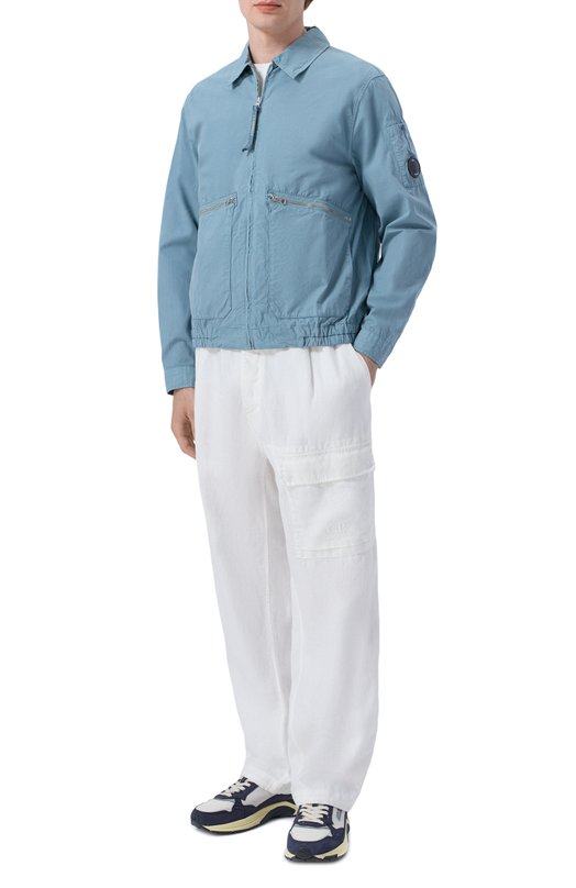 Льняные брюки C.P. Company 20CMPA251A/1103410 Белый  20CMPA251A/1103410 Фото 2