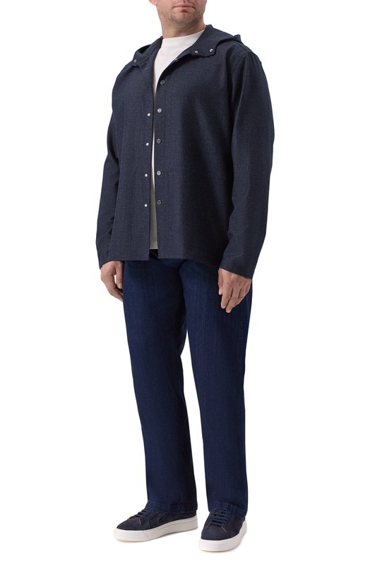 Шерстяная рубашка Kiton UMCPETEK0127G07 Синий  UMCPETEK0127G07 Фото 2