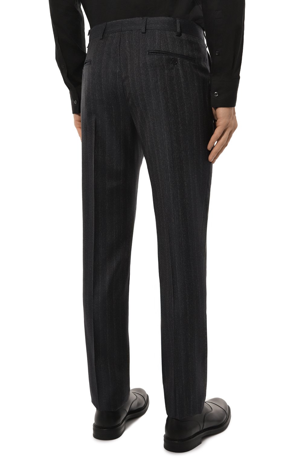 Шерстяные брюки EMPORIO ARMANI темно-синего цвета по цене 51550 руб., арт. EM000032/TE10963, фото 4 Шерстяные брюки EMPORIO ARMANI, арт. EM000032/TE10963, фото 4