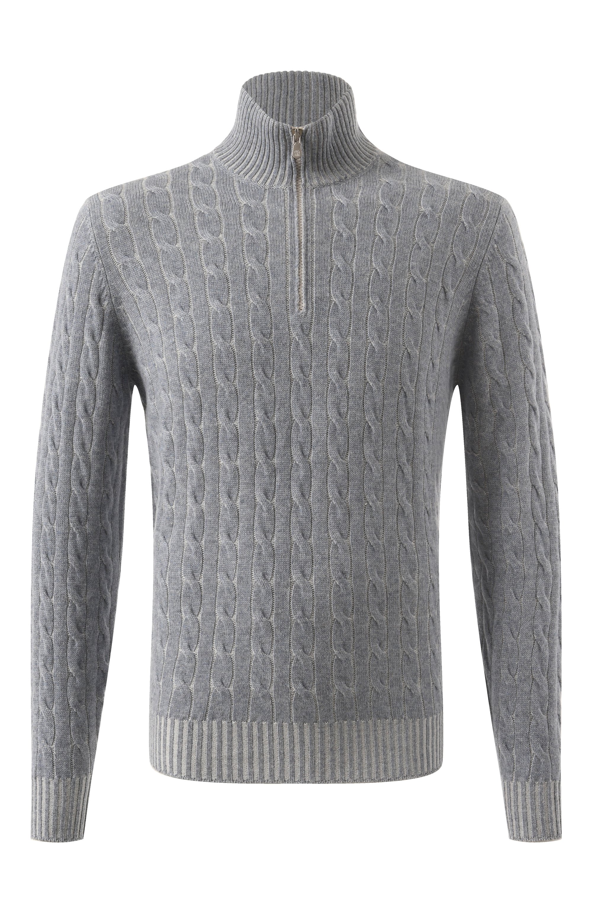 Кашемировый джемпер BRUNELLO CUCINELLI светло-серого цвета по цене 337000 руб., арт. M22700604, фото 1 Кашемировый джемпер BRUNELLO CUCINELLI, арт. M22700604, фото 1