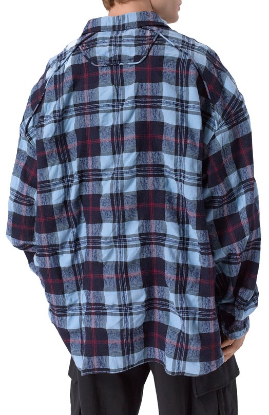 Рубашка из хлопка и шерсти Juun.J JC5864P08P Синий  JC5864P08P Фото 4