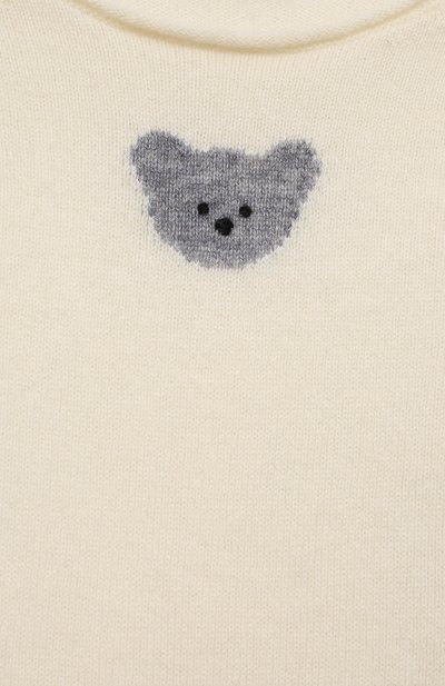 Кашемировый пуловер IL GUFO белого цвета по цене 21300 руб., арт. A22MA340EM300/24M-36M, фото 3 Кашемировый пуловер IL GUFO, арт. A22MA340EM300/24M-36M, фото 3