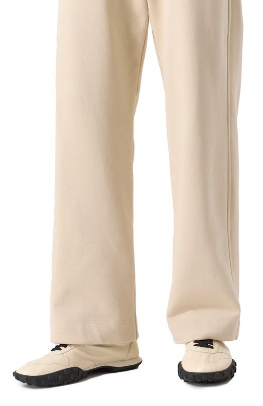Кожаные кроссовки Moon Jil Sander J32WS0056/P8178 Кремовый  J32WS0056/P8178 Фото 3