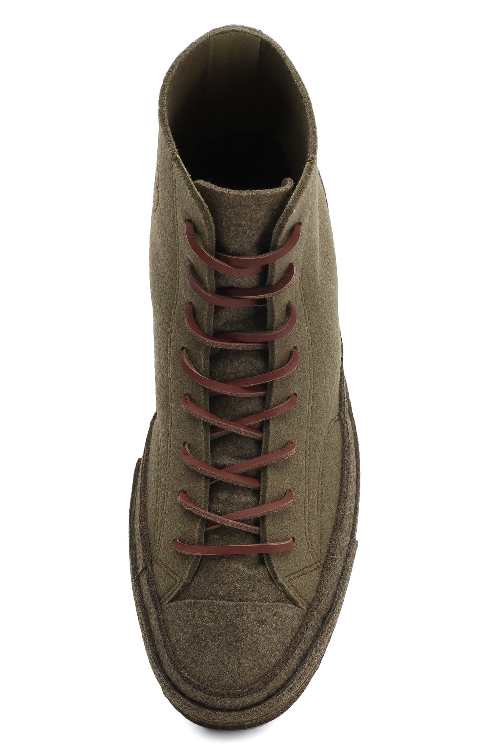 Текстильные кеды chuck taylor 70 felt converse х jw anderson CONVERSE хаки цвета по цене 10000 руб., арт. 162954, фото 6 Текстильные кеды chuck taylor 70 felt converse х jw anderson CONVERSE, арт. 162954, фото 6