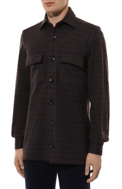 Шерстяная рубашка KITON, арт. UMC016K0133E05, фото 3