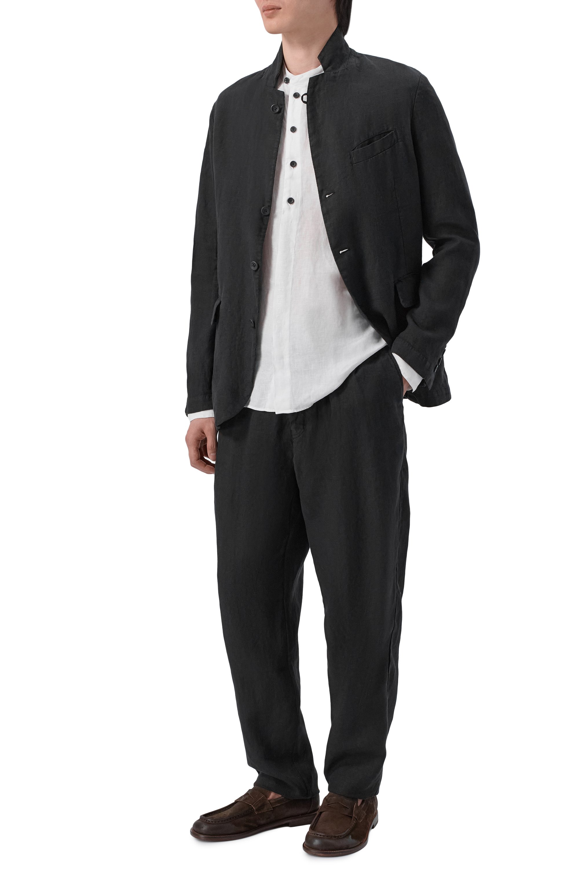 Льняная рубашка HANNES ROETHER, арт. TU29BS.608, фото 2