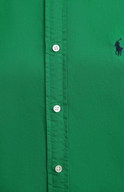 Хлопковая рубашка POLO RALPH LAUREN зеленого цвета по цене 17050 руб., арт. 211841951, фото 5 Хлопковая рубашка POLO RALPH LAUREN, арт. 211841951, фото 5
