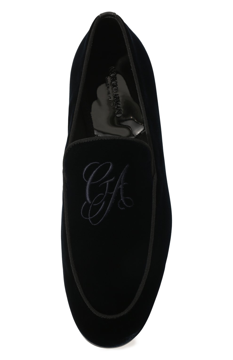 Текстильные лоферы GIORGIO ARMANI темно-синего цвета по цене 69600 руб., арт. X2A373/XM649, фото 6 Текстильные лоферы GIORGIO ARMANI, арт. X2A373/XM649, фото 6