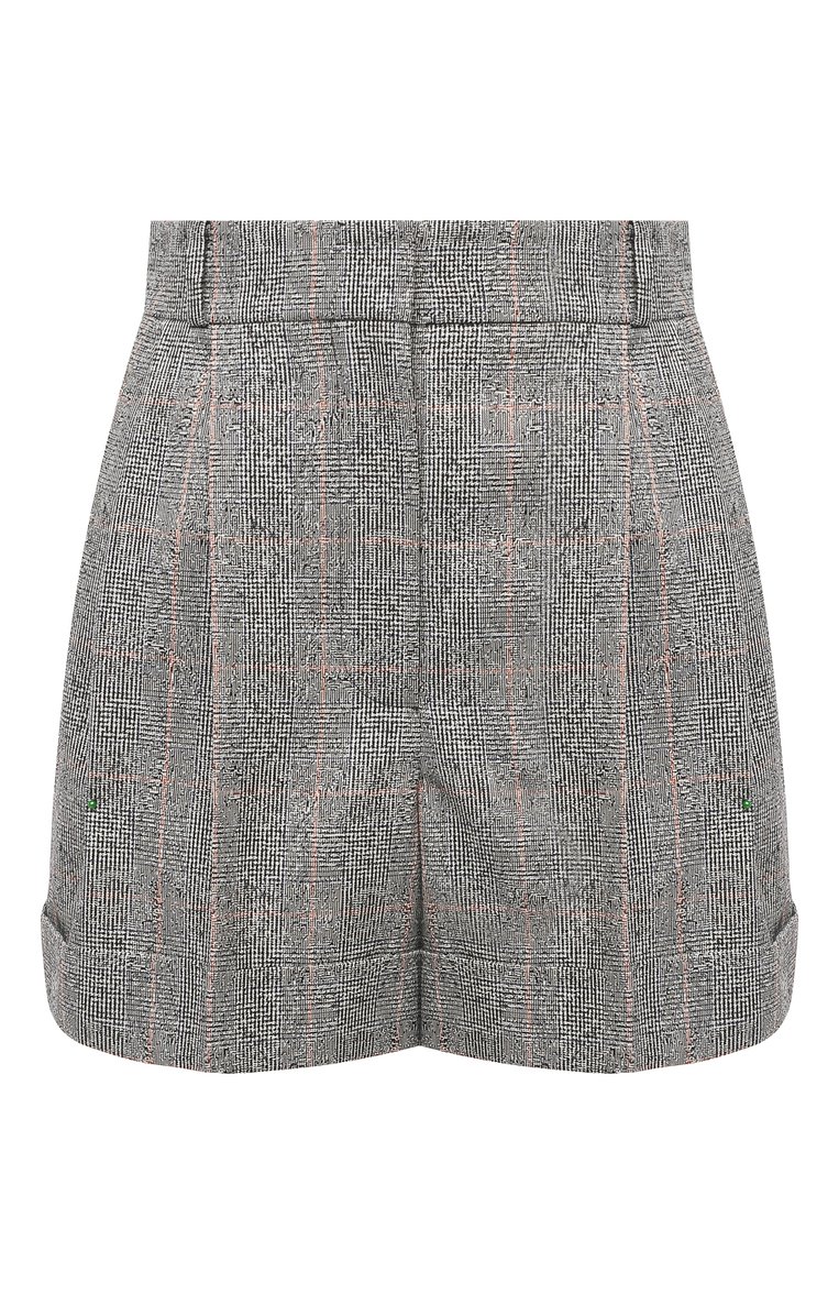 Женские шерстяные шорты ALEXANDER MCQUEEN серого цвета, арт. 649820/QJAB0 | Фото 1 (Длина Ж (юбки, платья, шорты): Мини; Материал внешний: Шерсть; Стили: Кэжуэл; Женское Кросс-КТ: Шорты-одежда; Региональные ограничения белый список (Axapta Mercury): RU)
