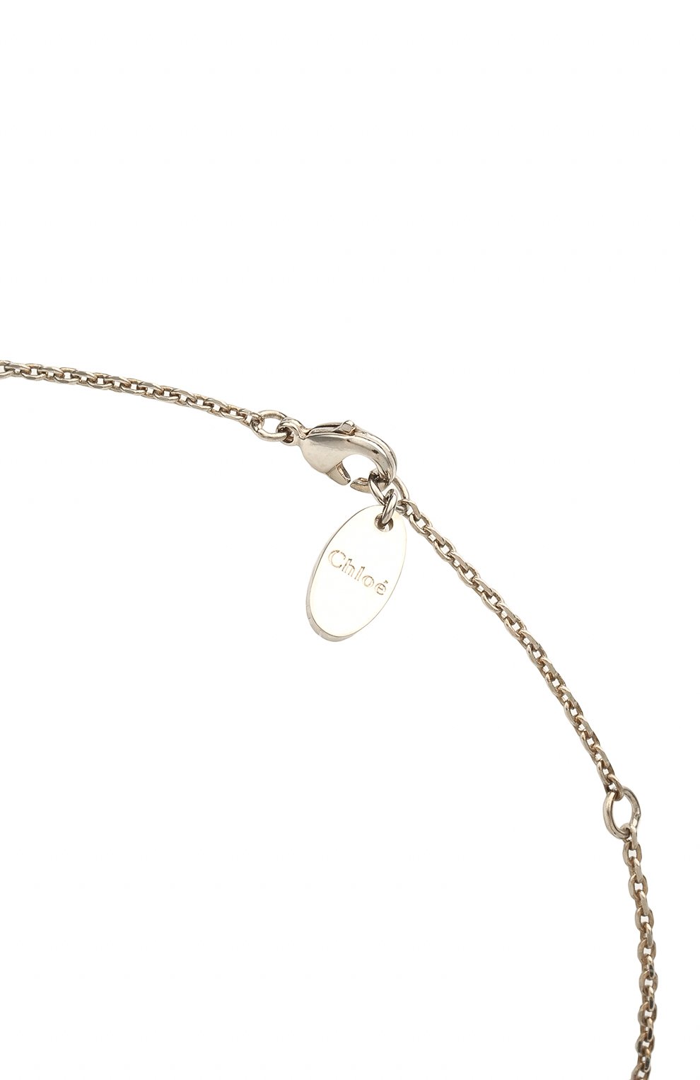 Подвеска на цепочке alphabet h CHLOÉ серебряного цвета по цене 51750 руб., арт. CHC21UF02HB0J, фото 3 Подвеска на цепочке alphabet h CHLOÉ, арт. CHC21UF02HB0J, фото 3