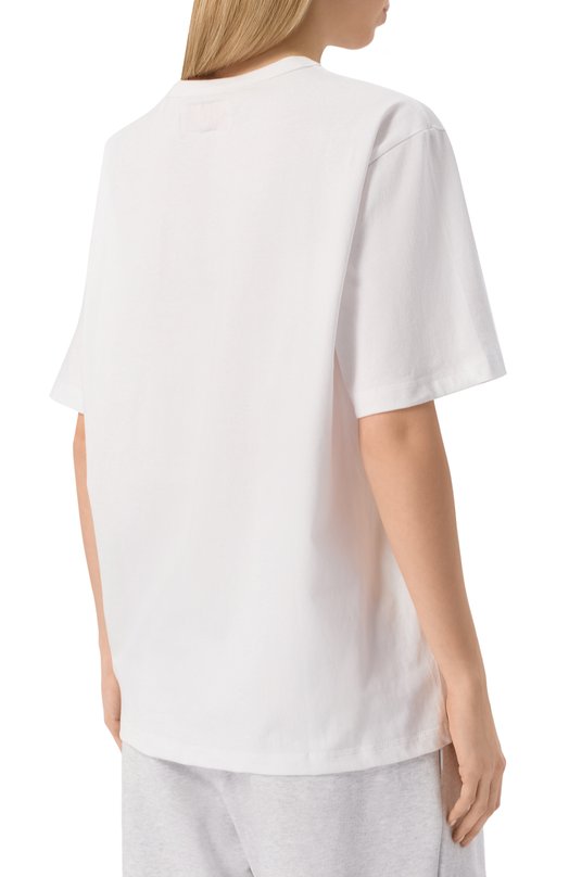 Хлопковая футболка AECA WHITE AWCMSSBDTTSST003C0.WHITE (L) Белый  AWCMSSBDTTSST003C0.WHITE (L) Фото 4