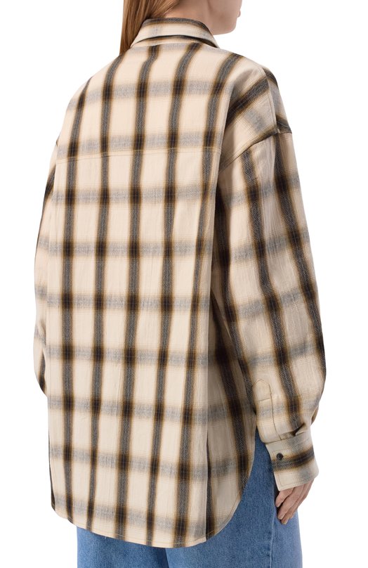 Хлопковая рубашка Petar Petrov S26TB14 Кремовый  S26TB14 Фото 4