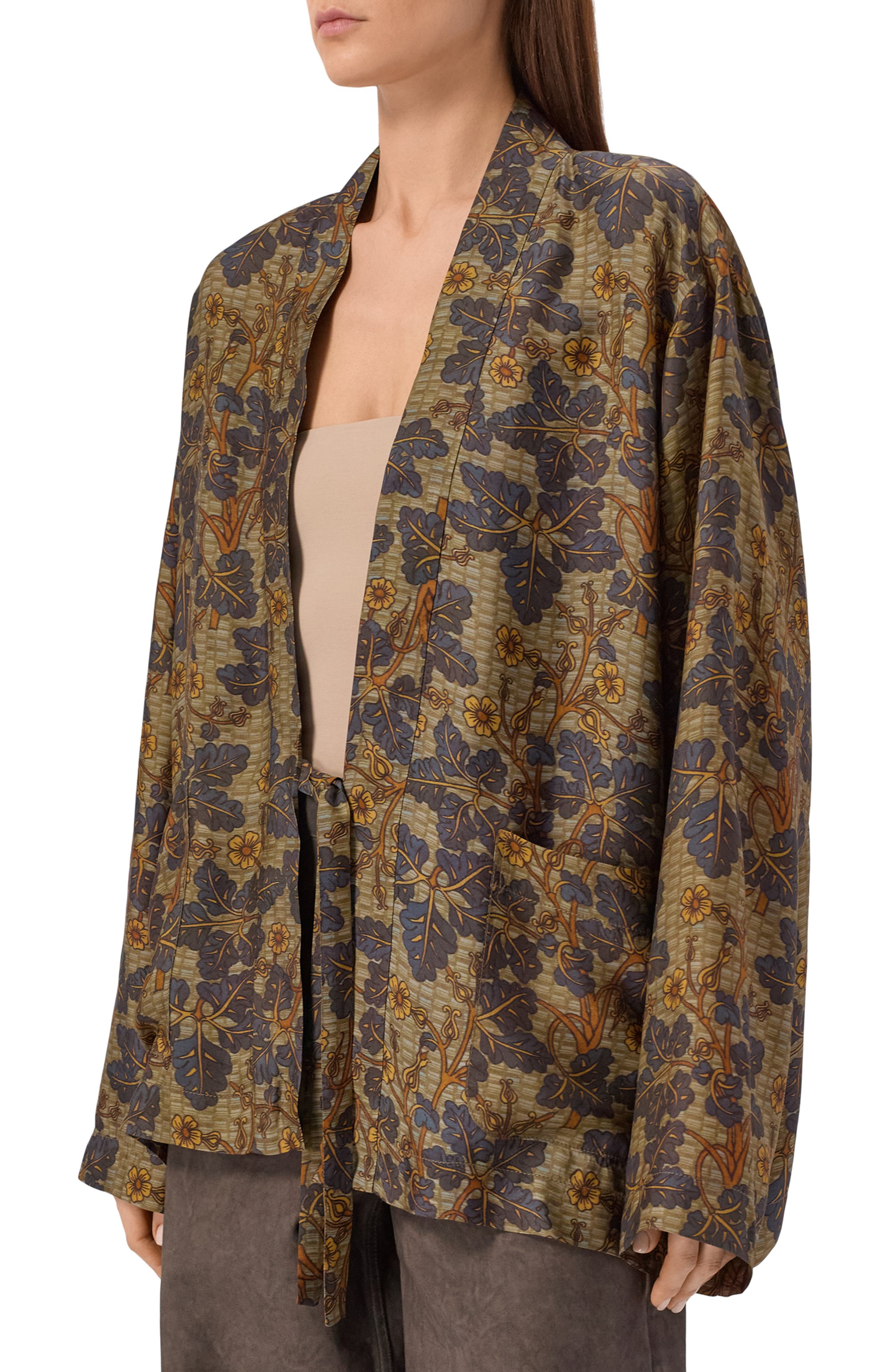 Кимоно UMA WANG хаки цвета по цене 106500 руб., арт. UM6512_1, фото 3 Кимоно UMA WANG, арт. UM6512_1, фото 3