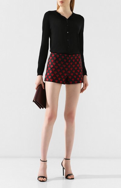 Кардиган из смеси шерсти и шелка REDVALENTINO черного цвета по цене 36100 руб., арт. SR3KA00V/4A7, фото 2 Кардиган из смеси шерсти и шелка REDVALENTINO, арт. SR3KA00V/4A7, фото 2