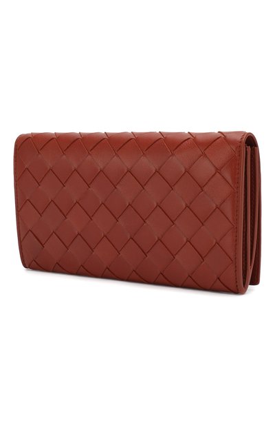 Кожаный кошелек BOTTEGA VENETA кораллового цвета по цене 97150 руб., арт. 600873/VCPP3, фото 2 Кожаный кошелек BOTTEGA VENETA, арт. 600873/VCPP3, фото 2