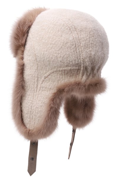 Кашемировая шапка-ушанка star с мехом соболя BLACK SABLE, арт. BS-FHST-DR, фото 2