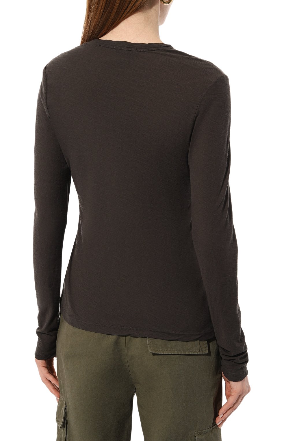 Хлопковый лонгслив JAMES PERSE, арт. WUA3361/BLKG, фото 4