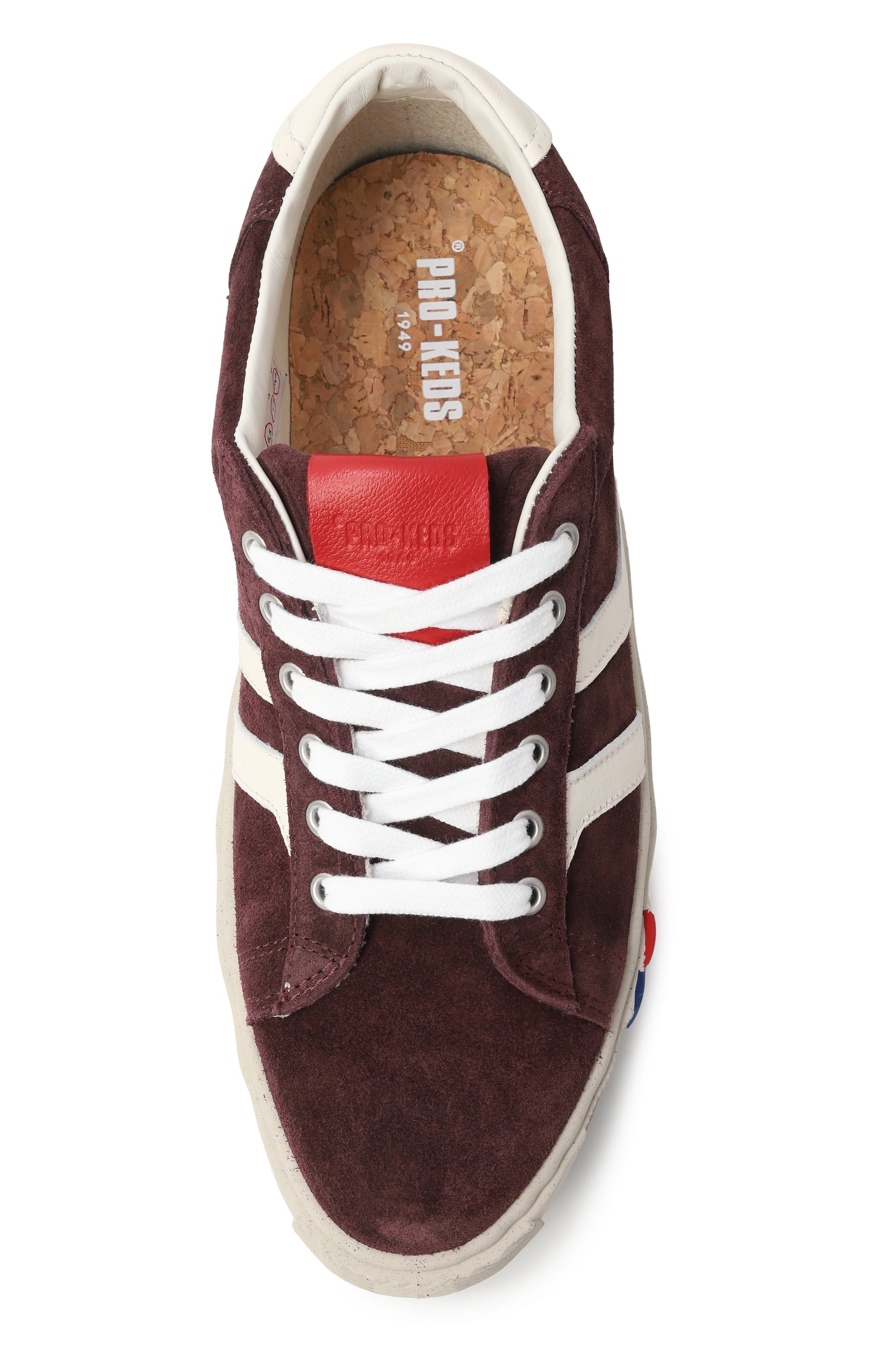 Замшевые кеды royal ii orbit PRO-KEDS 1949 бордового цвета по цене 33950 руб., арт. 0425SLW/SS, фото 6 Замшевые кеды royal ii orbit PRO-KEDS 1949, арт. 0425SLW/SS, фото 6