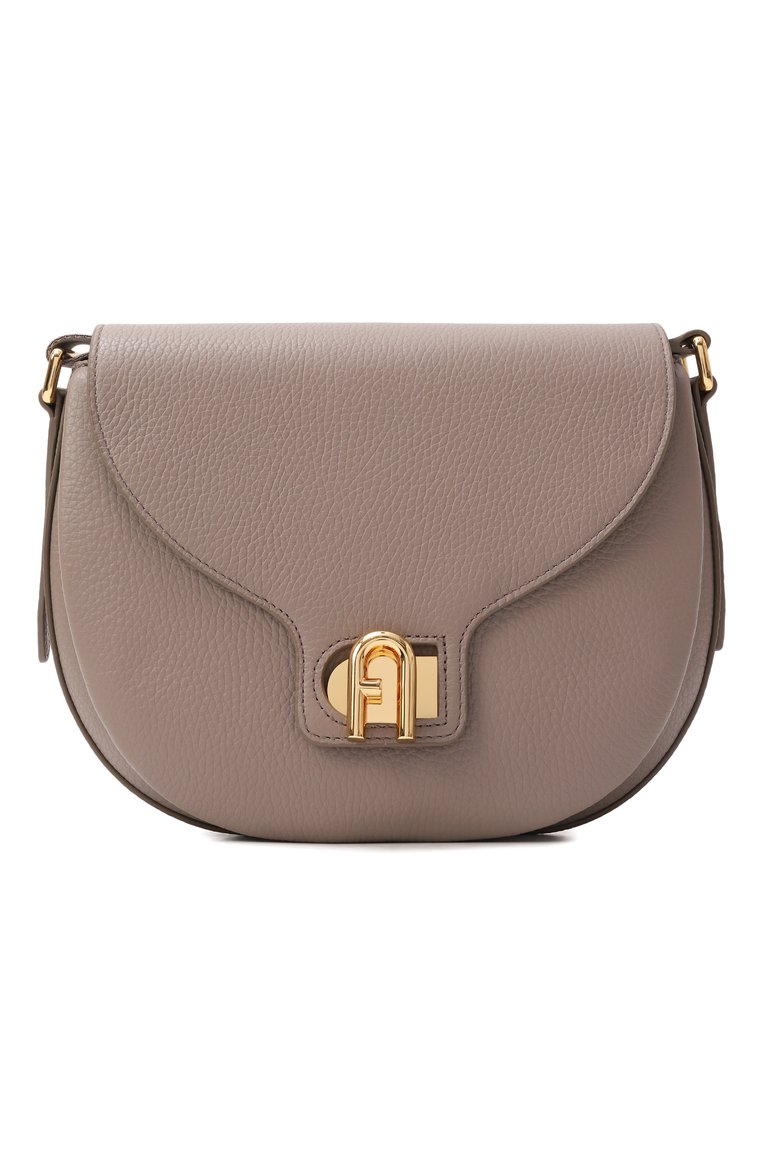 Женская сумка furla lotus small FURLA светло-коричневого цвета, арт. WB01605/BX0356 | Фото 1 (Автоматизация ТО: Проставлено; Автоматизация состава: Проставлено; Ремень/цепочка: На ремешке; Материал: Натуральная кожа; Размер: small)
