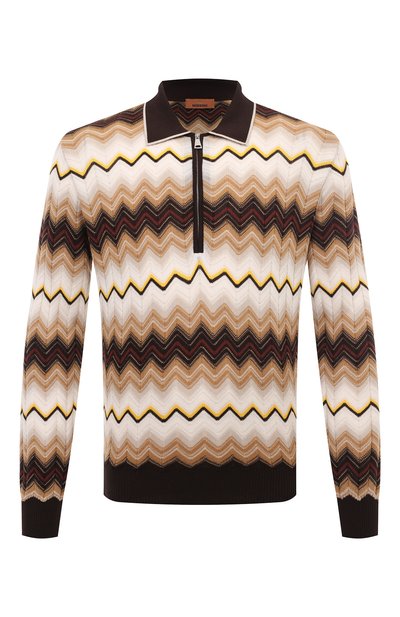 Мужская поло из хлопка и шерсти MISSONI, арт. US24W20A/BK039V