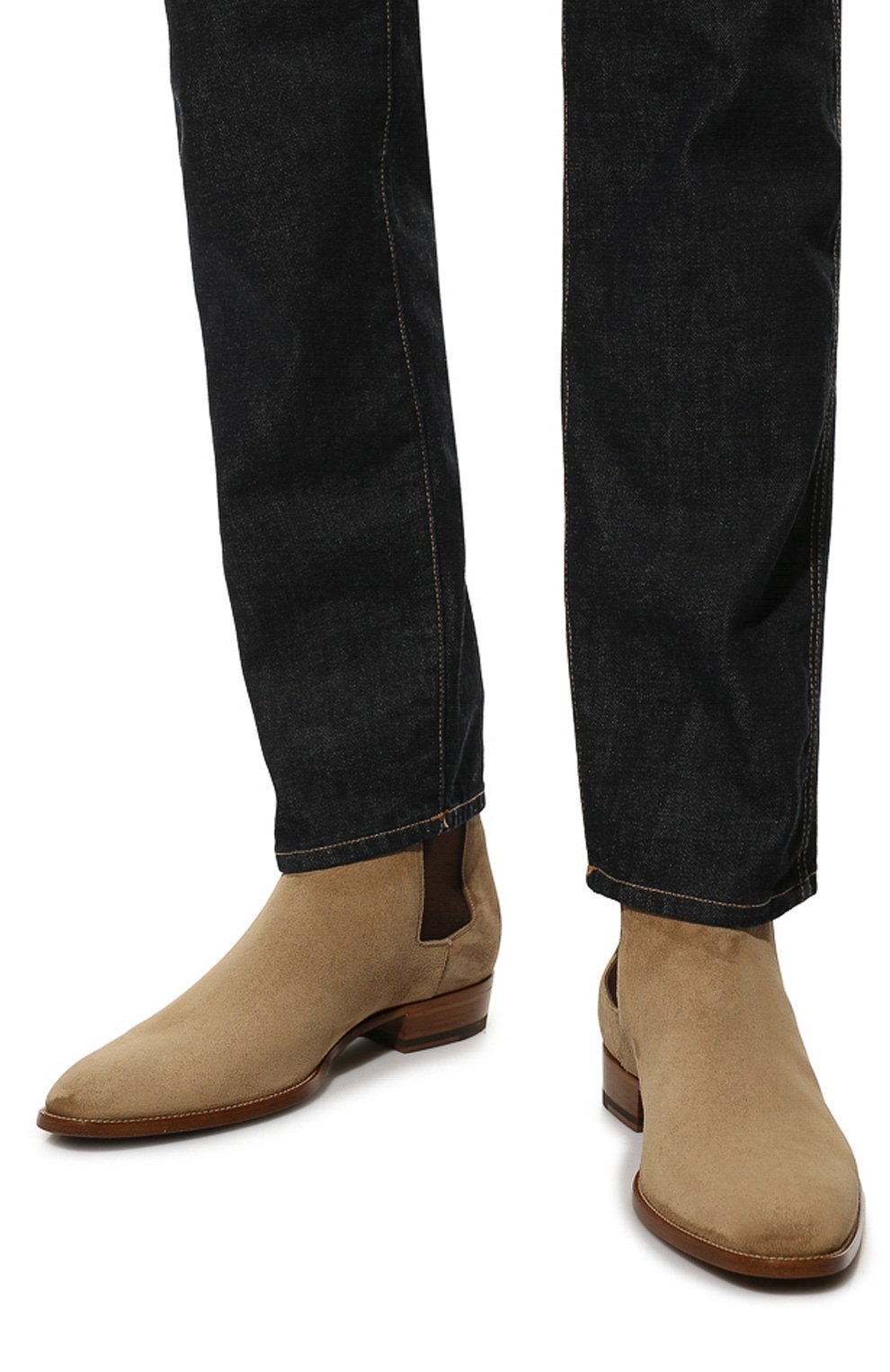 Замшевые челси wyatt SAINT LAURENT, арт. 443208/BT300, фото 3