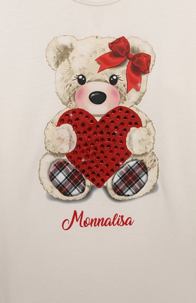 Хлопковый лонгслив MONNALISA, арт. 39D626, фото 3