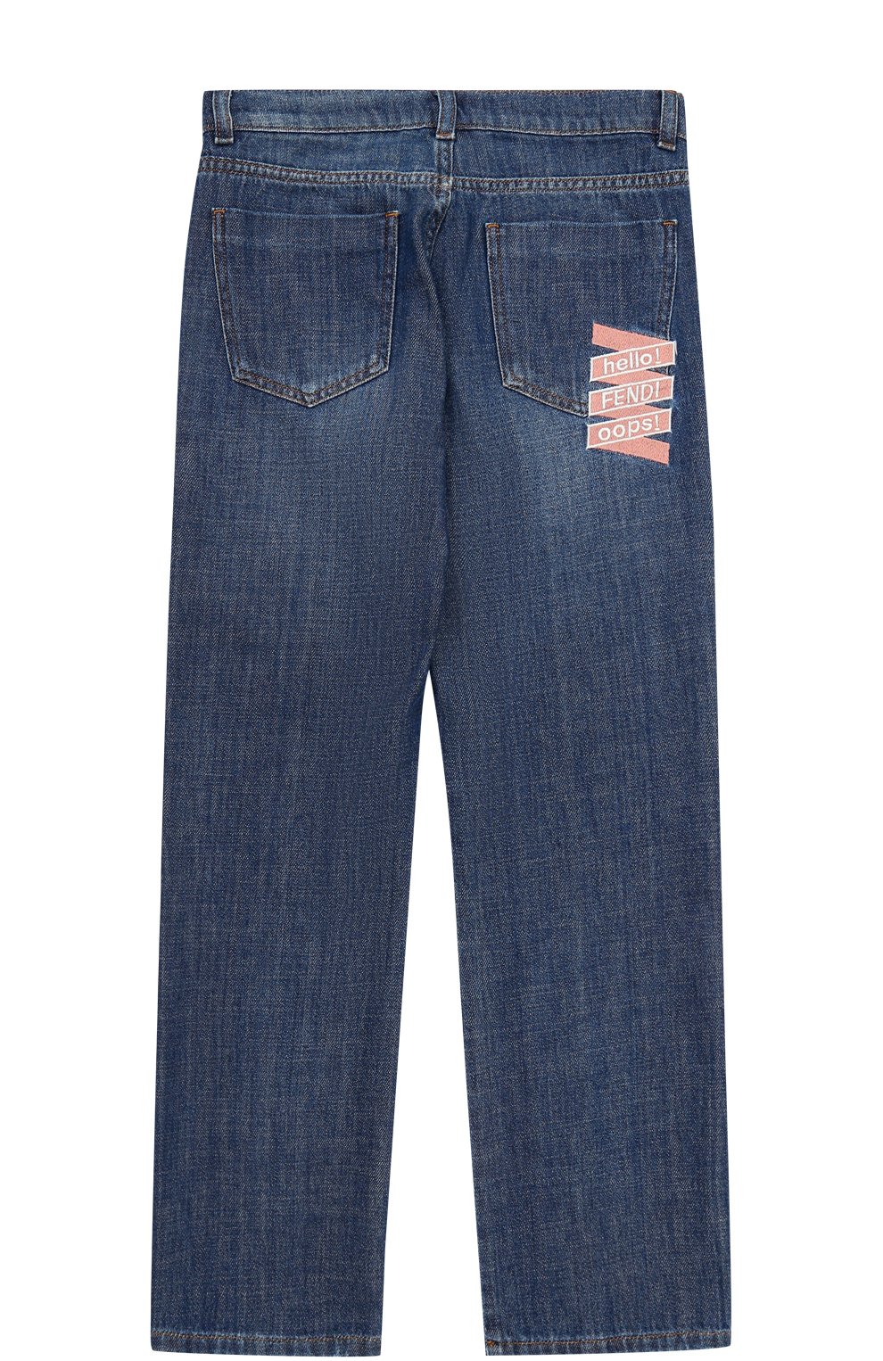 Джинсы прямого кроя с вышивкой FENDI, арт. JFF061/ST1/10A-12A, фото 2