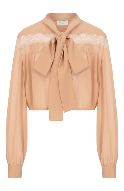Женская шелковая блузка SAINT LAURENT, арт. 853054/Y059R