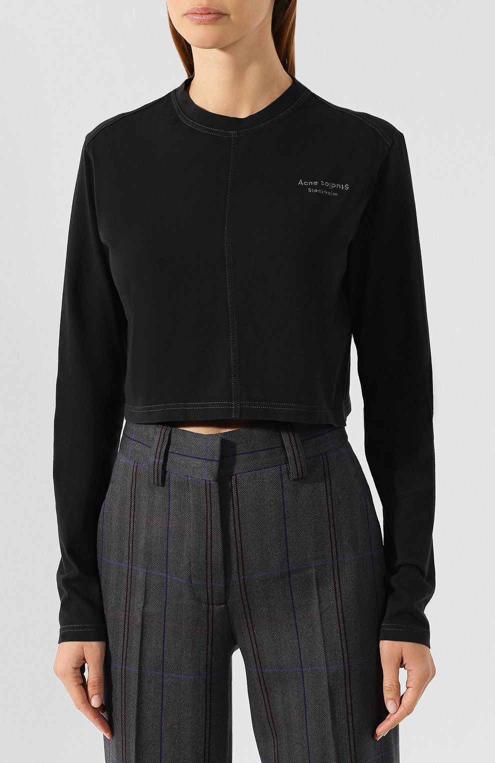 Хлопковый лонгслив ACNE STUDIOS, арт. AL0093, фото 3