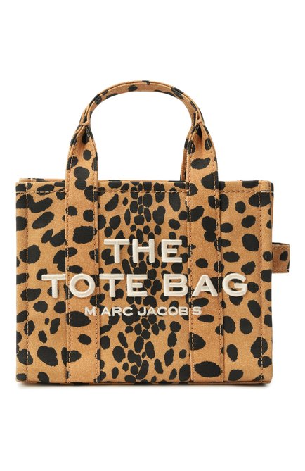 Женская сумка the tote bag small MARC JACOBS (THE) леопардового цвета, арт. 2R4HTT028H03 | Фото 1 (Материал: Текстиль; Материал сплава: Проставлено; Ремень/цепочка: На ремешке; Драгоценные камни: Проставлено; Размер: small)