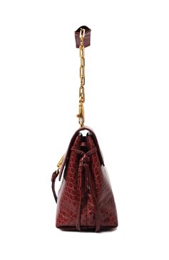Женская сумка v-ring medium из кожи аллигатора VALENTINO бордового цвета, арт. RW0B0E13/WEU/AMIS | Фото 4 (Размер: medium; Сумки-технические: Сумки через плечо; Материал: Экзотическая кожа; Драгоценные камни: Проставлено; Материал сплава: Проставлено)
