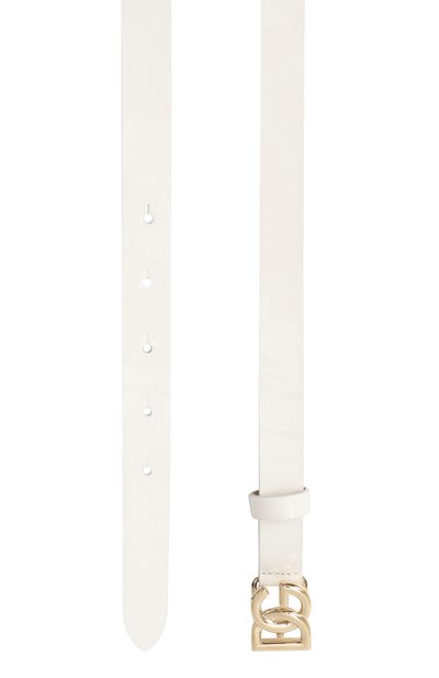 Кожаный ремень DOLCE & GABBANA белого цвета по цене 21200 руб., арт. EE0070/A1471, фото 2 Кожаный ремень DOLCE & GABBANA, арт. EE0070/A1471, фото 2