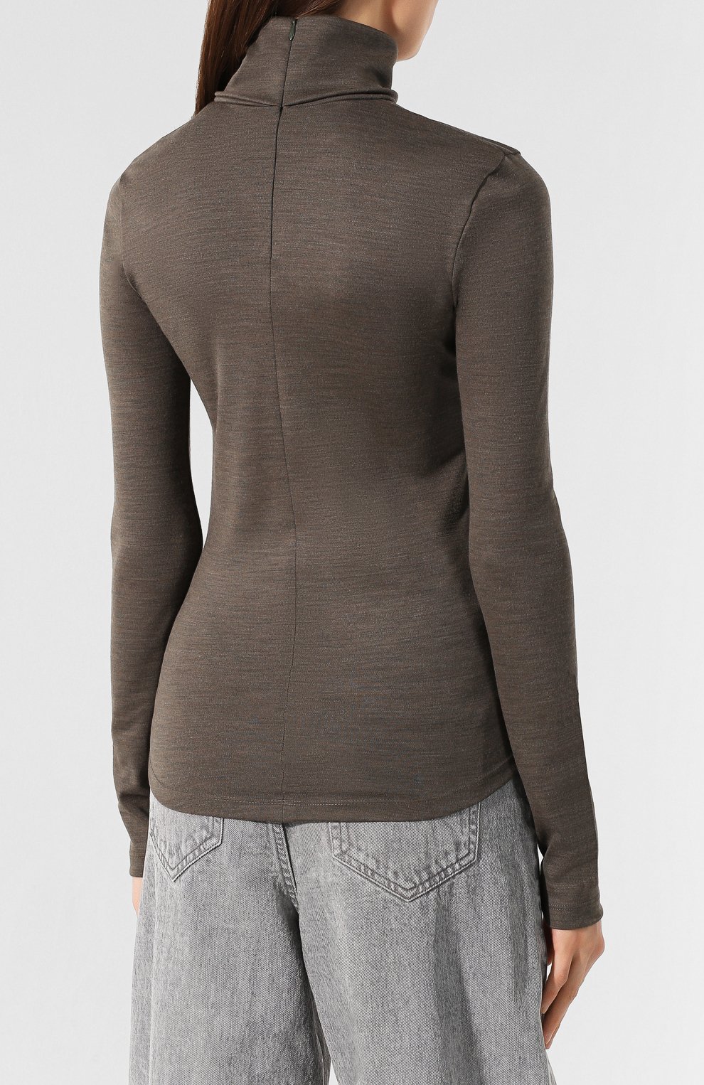 Шерстяная водолазка ISABEL MARANT хаки цвета по цене 29100 руб., арт. TS0668-19H029I/D0YELA, фото 4 Шерстяная водолазка ISABEL MARANT, арт. TS0668-19H029I/D0YELA, фото 4