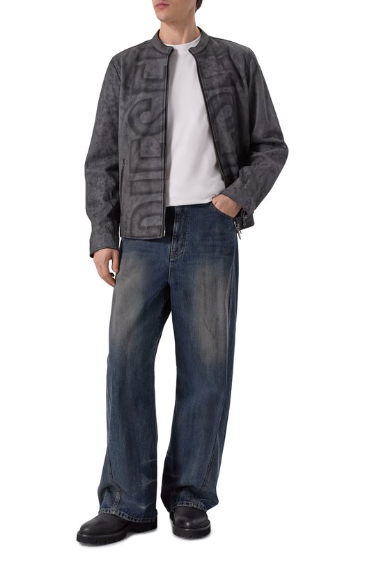 Кожаная куртка Diesel A19350/0AJFV Серый  A19350/0AJFV Фото 2