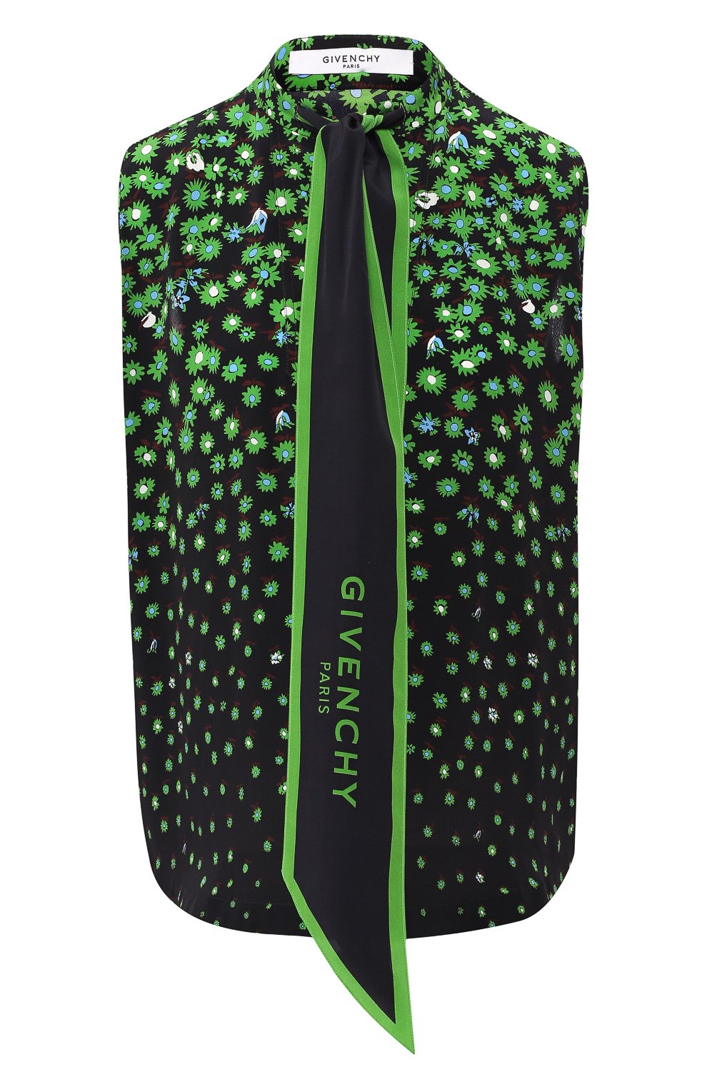 Шелковый топ GIVENCHY зеленого цвета по цене 117500 руб., арт. BW60GA121L, фото 1 Шелковый топ GIVENCHY, арт. BW60GA121L, фото 1