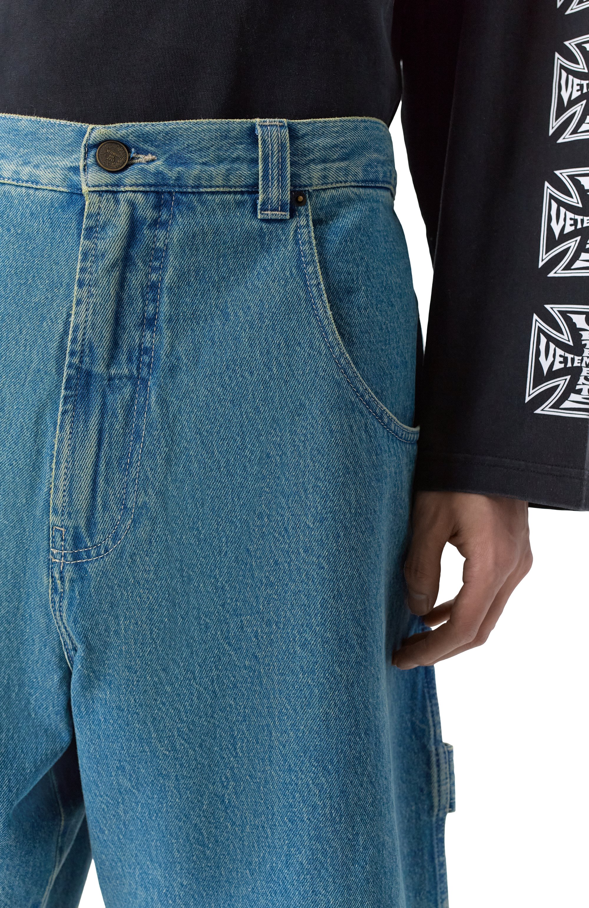 Джинсовые шорты VETEMENTS, арт. ME76DP094N1/2808 DENIM, фото 5