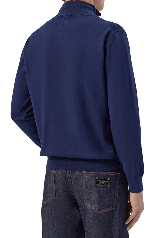 Хлопковый джемпер Canali C0015/MK02461 Синий  C0015/MK02461 Фото 4