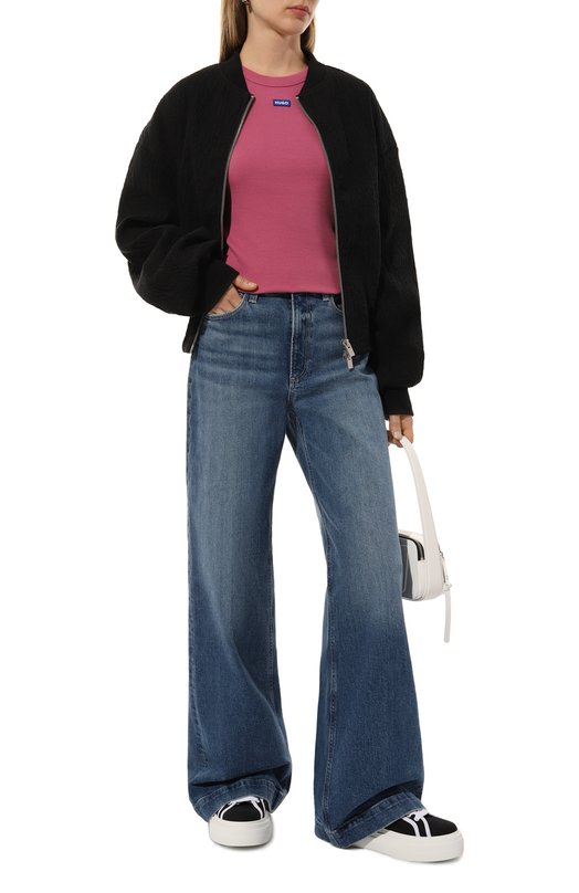 Хлопковая майка HUGO Blue Розовый, фото 2