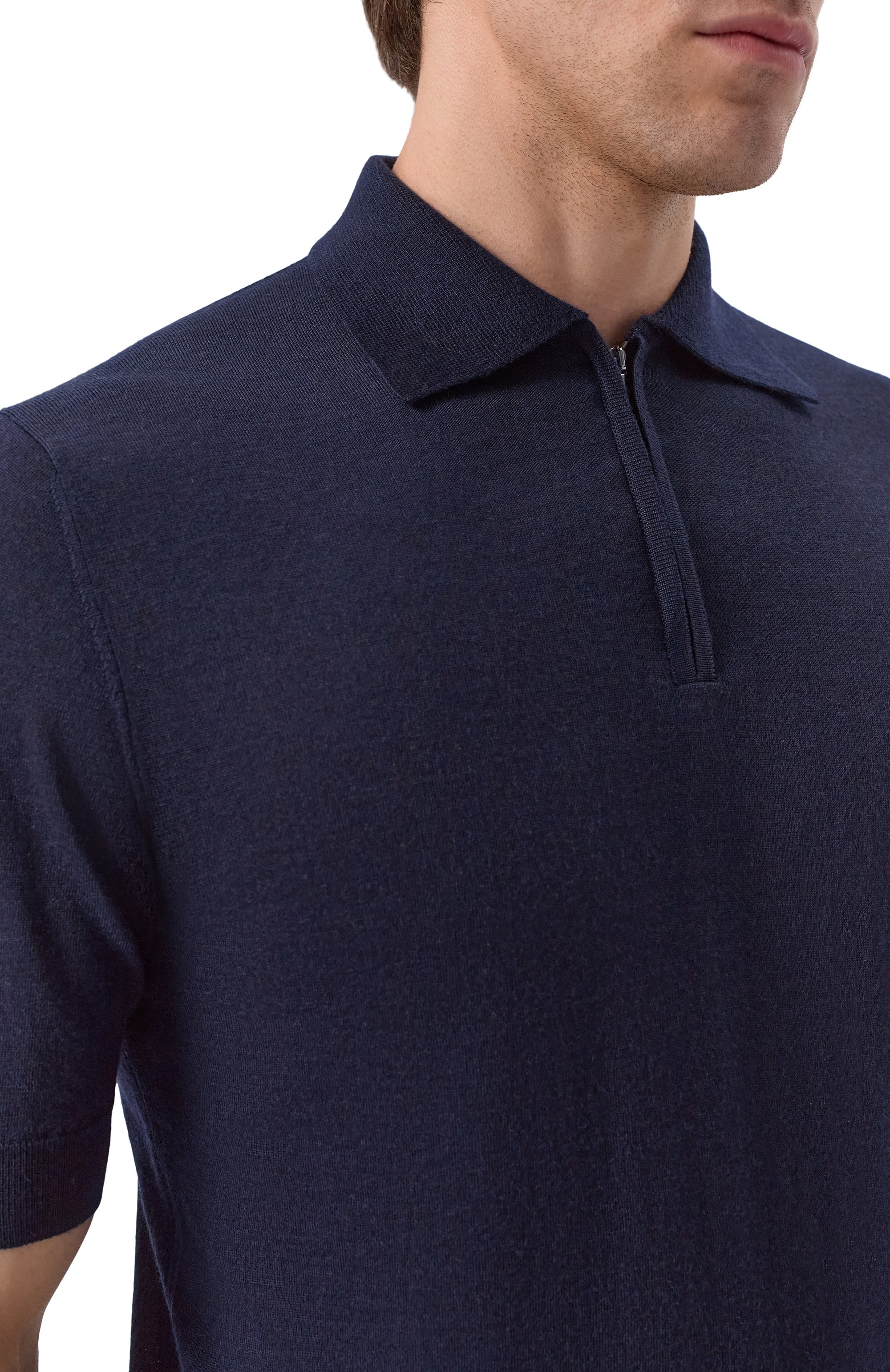 Поло из шерсти и шелка ANDREA CAMPAGNA, арт. PZ1MC/LSC18R, фото 5