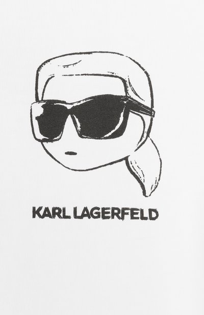 Хлопковая футболка KARL LAGERFELD KIDS, арт. Z31103, фото 3